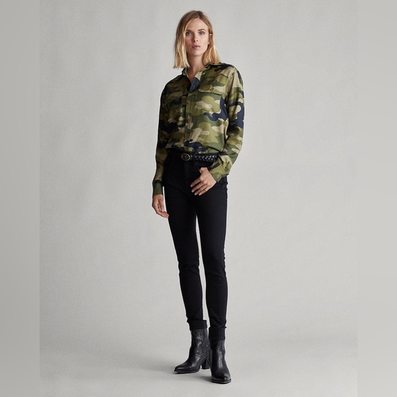 Polo Ralph Lauren women’s Camo Silk Shirt - Picture 3 of 9